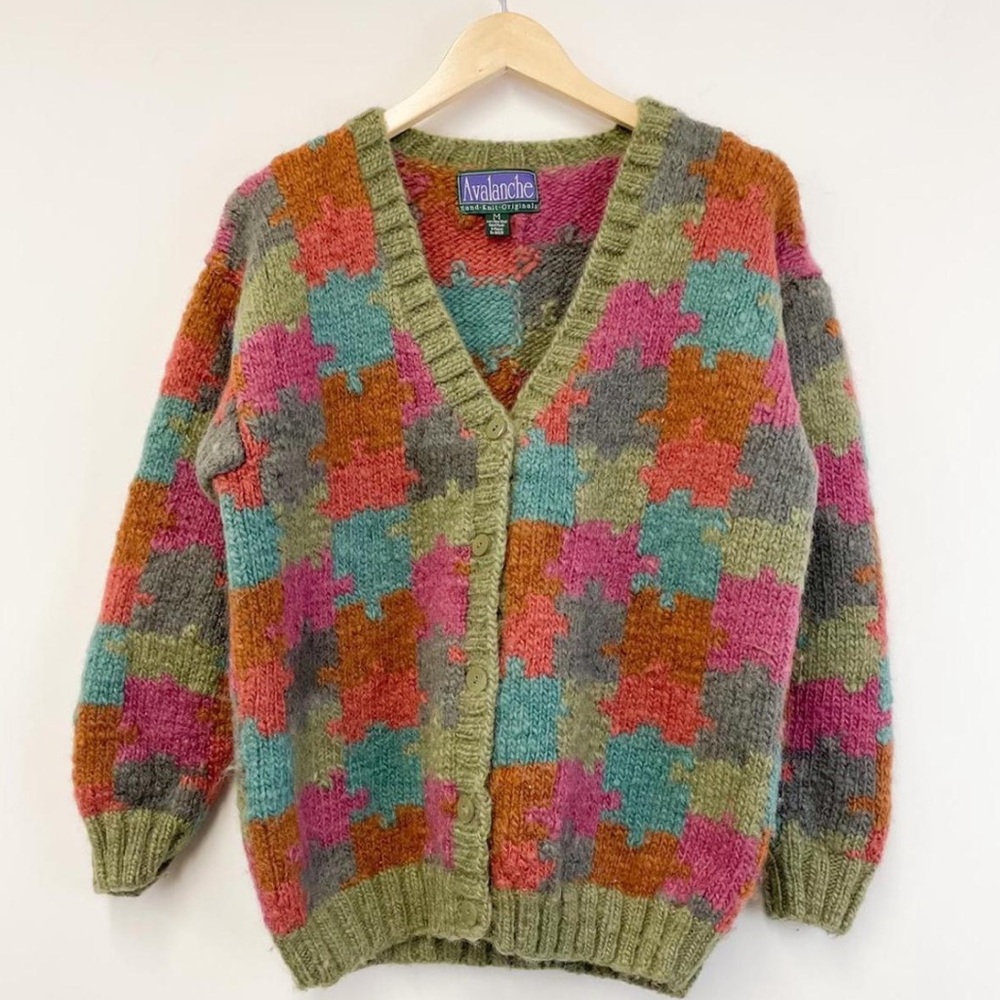 Vintage Puzzle Piece Cardigan